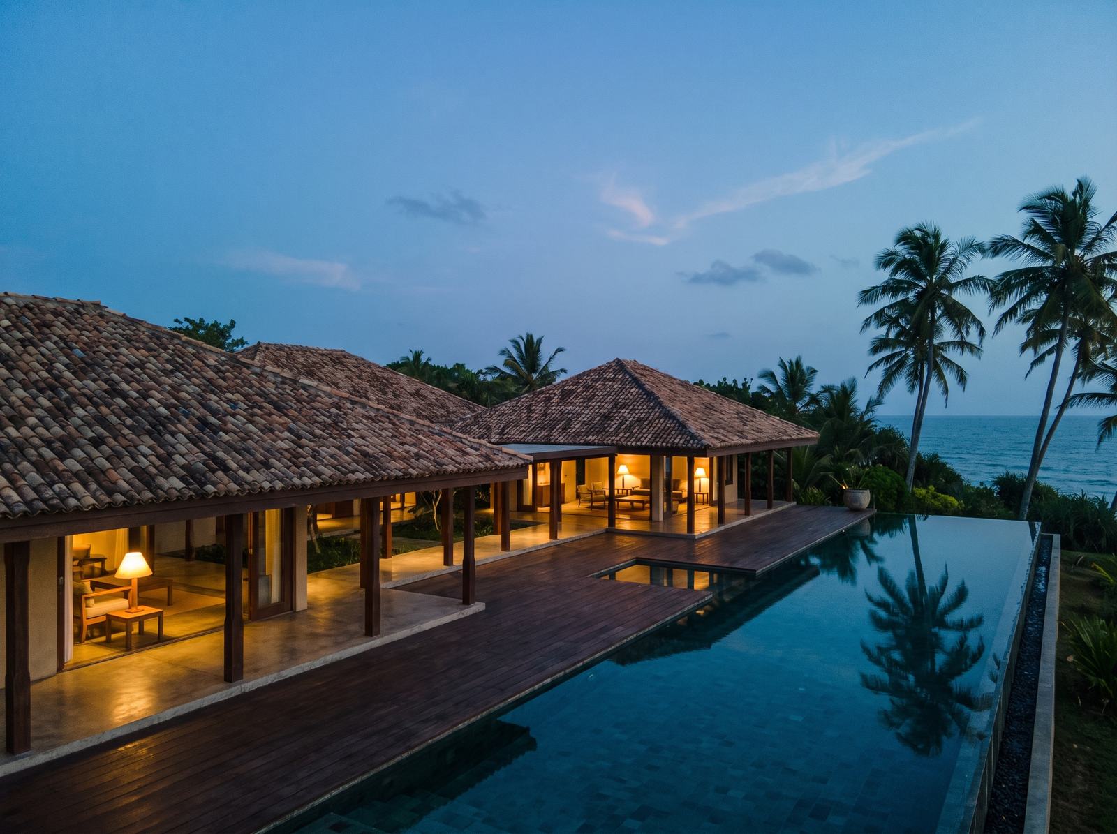 Villa with an infinity-edge pool above a south-coast bay in Sri Lanka